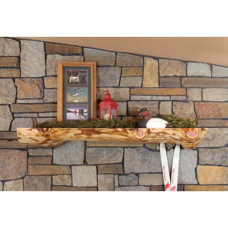 North Shore Log Company Fireplace Shelf Mantel Wayfair